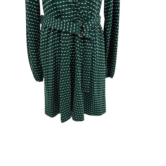 Anthropologie Maeve Malta Dress Wrap Long Sleeve Dot Print Green Size XL - Picture 5 of 13